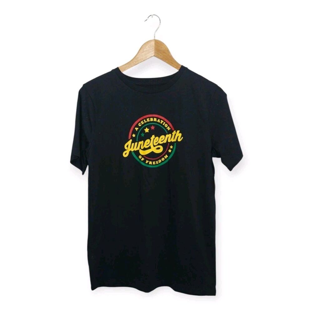 Hope & Wonder Juneteenth Shirt Kids Youth Size XL 18/20 Short Sleeve Black Logo